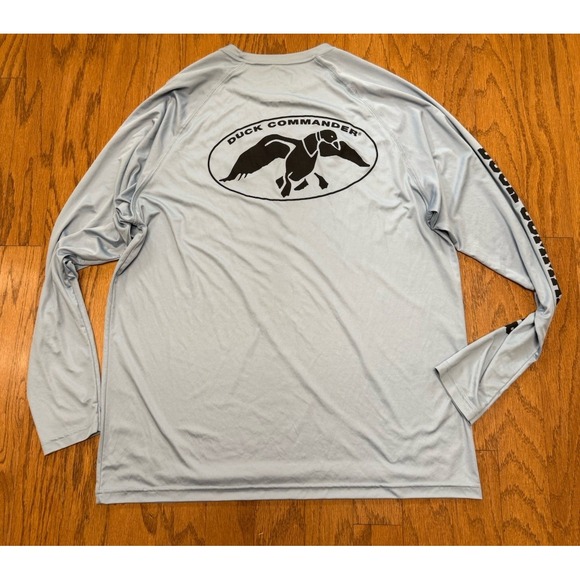 Duck Commander Duck Dynasty Mens Light Blue Shirt Logo Long Sleeve XL Performanc - Picture 7 of 7